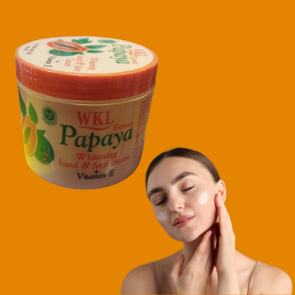 wkl wokali papaya vitamine e crème éclaircissante pour mains et visage