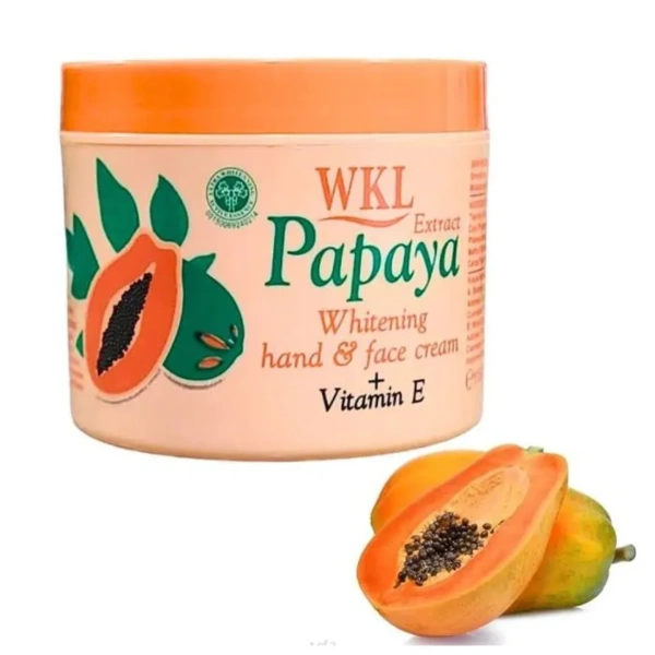 wkl wokali papaya vitamine e crème éclaircissante pour mains et visage