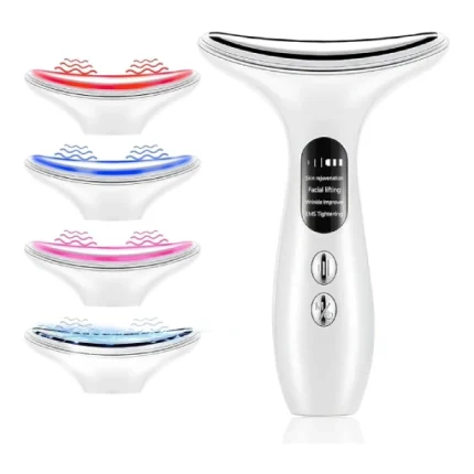 appareil de massage anti-rides lifting visage cou 4en1 ems photothérapie
