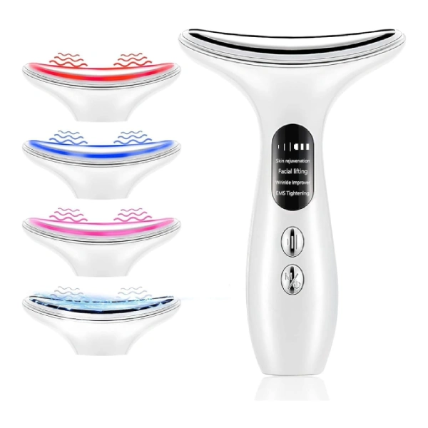 appareil de massage anti-rides lifting visage cou 4en1 ems photothérapie