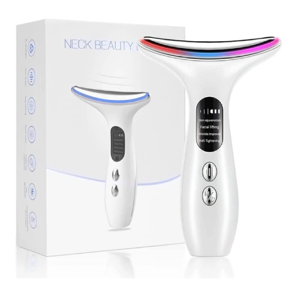 appareil de massage anti-rides lifting visage cou 4en1 ems photothérapie