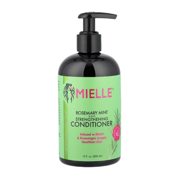 après-shampoing sans-rinçage fortifiant au romarin et menthe mielle organics rosemary mint strengthening conditioner 355ml
