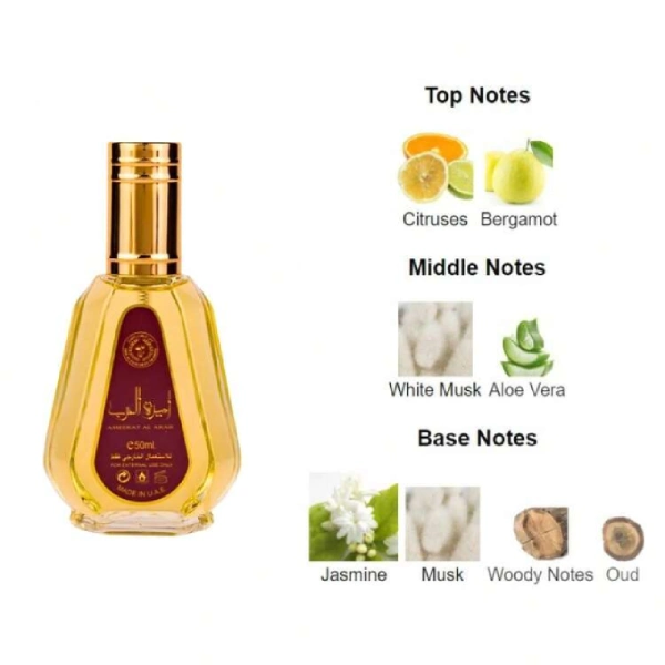 asdaaf ameerat al arab, amirat al arab, eau de parfum 50ml