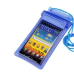 cache-pochette étanche waterproof universelle pour téléphone portable avec cordon ajustable jusqu'à 7 pouces