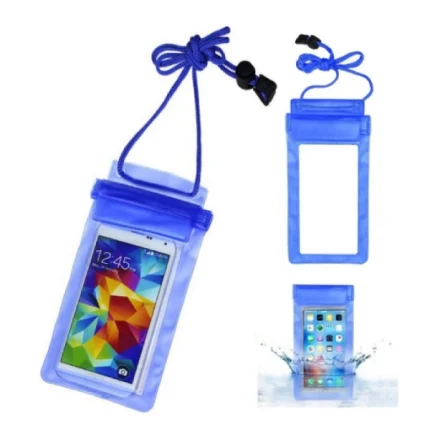 cache-pochette étanche waterproof universelle pour téléphone portable avec cordon ajustable jusqu'à 7 pouces