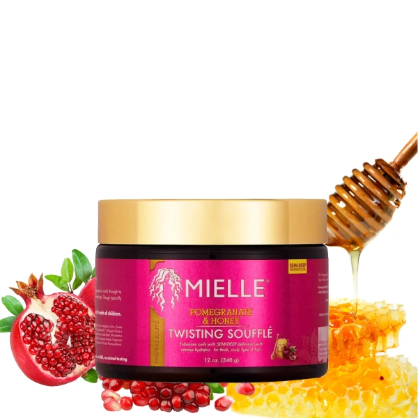 crème coiffante sculptante cheveux mielle organics pomegranate & honey twisting soufflé 340g