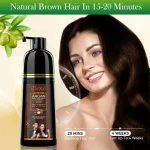 dexe argan speedy hair color shampoing colorant marron châtain foncé 420ml