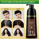 dexe argan speedy hair color shampoing colorant marron châtain foncé 420ml