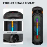 haut-parleur enceinte karaoké bluetooth sing-e zqs8312 à éclairage led rvb avec microphone sans fil noir