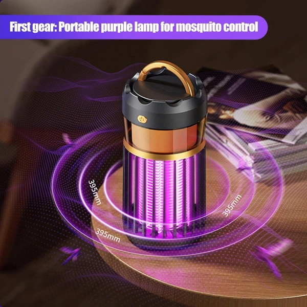 lampe anti-moustiques intelligente silencieuse uv 3d 720° usb de camping y18