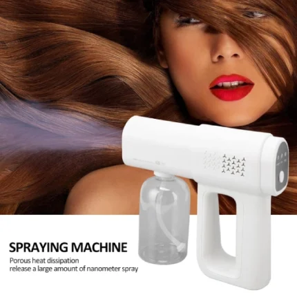 pistolet pulvérisateur de soin capillaire nano spray machine k5 blanc, hydrate, nourrissant, désinfectant, réparation cheveux