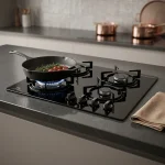 plaque de cuisson encastrable verre 4 feux galaxy naturel noir