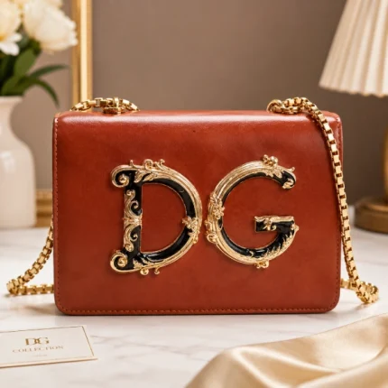 sac à bandoulière dolce & gabbana marron pour femme