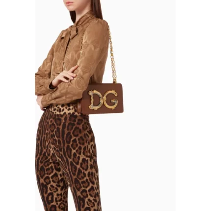 sac à bandoulière dolce & gabbana marron pour femme