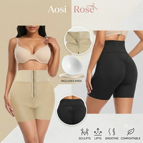 short corset gainant lift levage fessier aosi rose pour femme beige noir