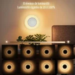 veilleuse applique led ronde portable rechargeable usb rgb tactile kintion