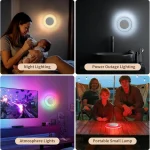 veilleuse applique led ronde portable rechargeable usb rgb tactile kintion