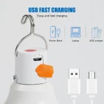 Ampoule LED d'Urgence Rechargeable USB 50W – Douilles E27 & B22 – Image 2