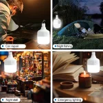 ampoule led d'urgence de secours intelligente rechargeable usb 50w douilles e27 b22