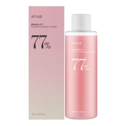 anua peach 77% niacin essence toner, lotion tonique éclat et hydratation intense