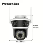 Caméra de Surveillance Extérieure WiFi 12MP 4K PTZ Triple Objectif – 3 Écrans – Image 7