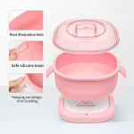 chauffe-cire électrique pliable en silicone wax warmer rose 400ml 100w