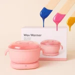 chauffe-cire électrique pliable en silicone wax warmer rose 400ml 100w