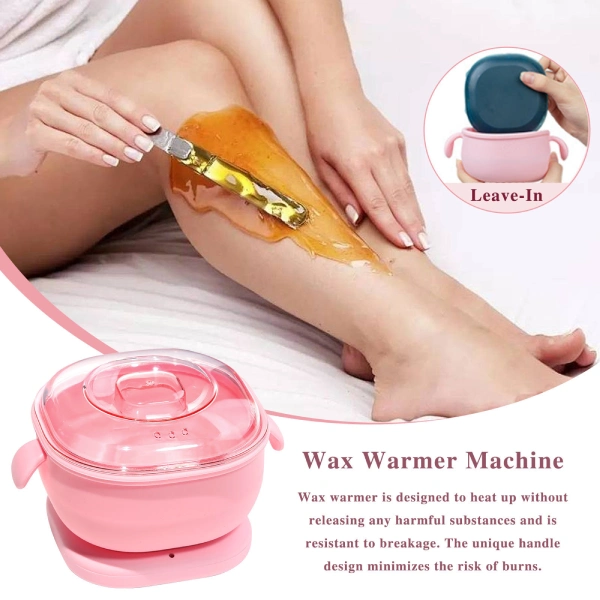 chauffe-cire électrique pliable en silicone wax warmer rose 400ml 100w