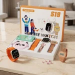 coffret family set s19 ultra 2 montre connectée, 2 bracelets silver orange, haut-parleur