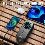 Compresseur d’Air Portable Multifonction HFJ – 150 PSI, Démarreur Auto & Power Bank 80W – Image 4