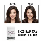 enzo professional fashion hair care in-salon treatment mask 1l, masque capillaire réparateur lissant 1000ml