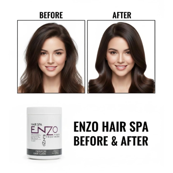 enzo professional fashion hair care in-salon treatment mask 1l, masque capillaire réparateur lissant 1000ml