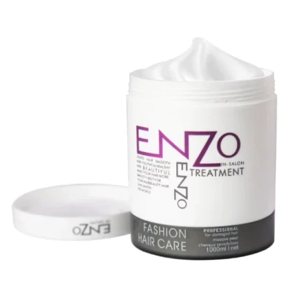 enzo professional fashion hair care in-salon treatment mask 1l, masque capillaire réparateur lissant 1000ml
