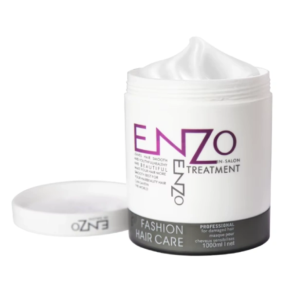 enzo professional fashion hair care in-salon treatment mask 1l, masque capillaire réparateur lissant 1000ml