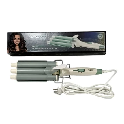 fer à friser boucler professionnel vgr v-595 à 3 tubes barils
