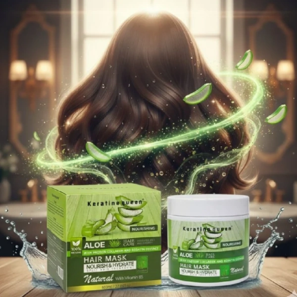 keratine queen aloe vera hair mask masque capillaire nourissant hydratant anti-pelliculaire 800ml