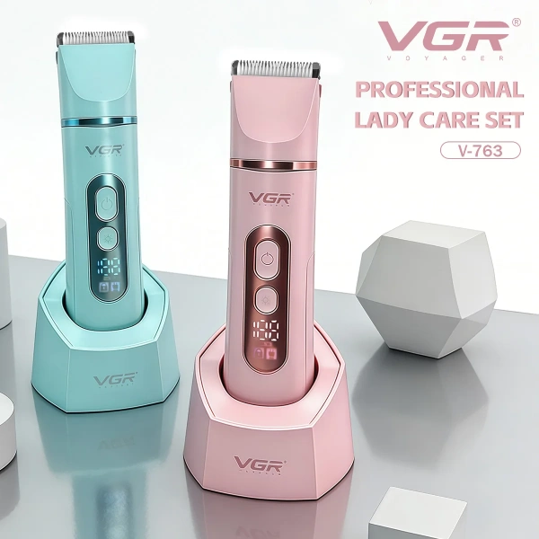 vgr v-763 5in1 lady care set, kit de toilettage professionnel tondeuses pour femmes 5en1