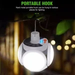 lampe lanterne led solaire pliable suspendu forme ballon 45 led 40w
