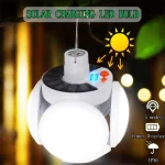 lampe lanterne led solaire pliable suspendu forme ballon 45 led 40w