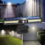 lampe solaire tube led à pince avec détecteur de mouvement 800lm 36led