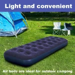 matelas gonflable 1 place résistant lit d'appoint pour camping et voyage