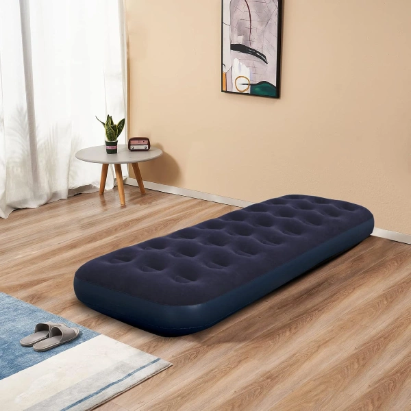 matelas gonflable 1 place résistant lit d'appoint pour camping et voyage