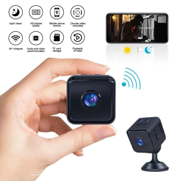 mini caméra espion sans fil cube wifi 1080p full hd avec enregistrement audio vidéo