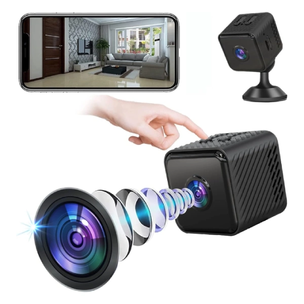 mini caméra espion sans fil cube wifi 1080p full hd avec enregistrement audio vidéo