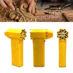 mini souffleur ventilateur d'air turbo sans fil motif dragon jaune avec torche