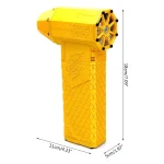 Mini Souffleur d’Air Turbo Sans Fil avec Torche Motif Dragon – Jaune – Image 5