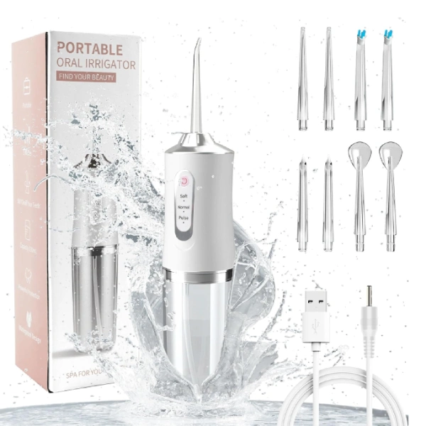 nettoyeur irrigateur buccal hydropulseur dentaire portable rechargeable usb de réservoir 220ml