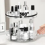 plateau tournant organisateur multi-usages maquillage épices rotatif 360° transparent 2 étages