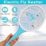 raquette électrique anti-insectes moustiques mouches à piles seenlast 3000v