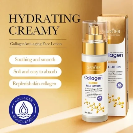 sadoer collagen face lotion visage anti-age au collagène